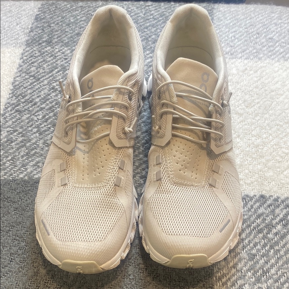 On Cloud Light Beige Athletic Shoes